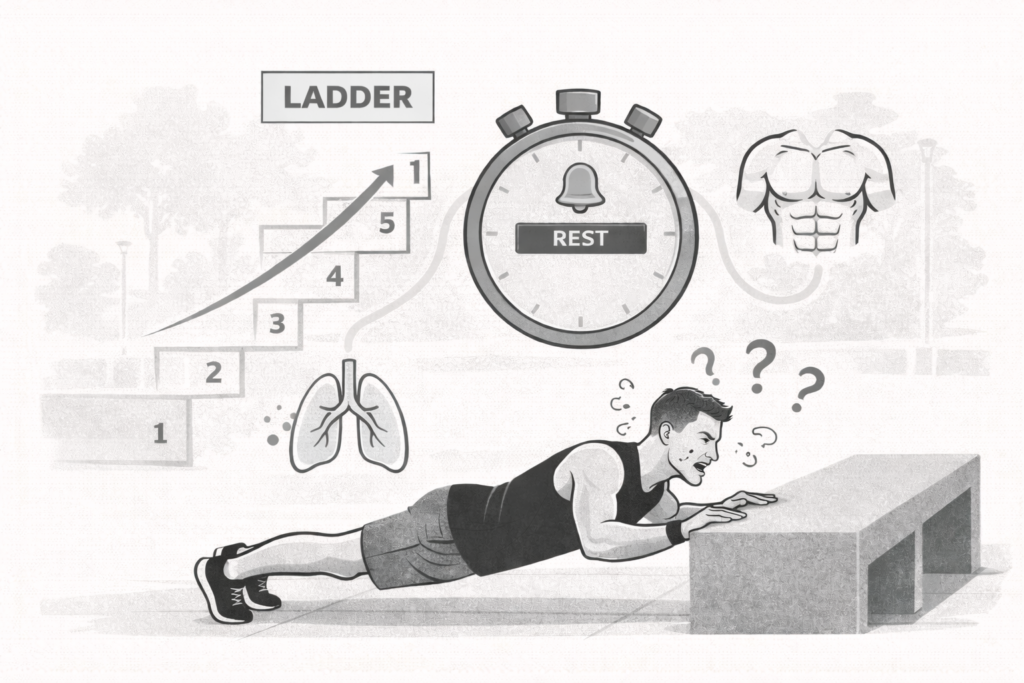 Push-up-ladder-breathing-fatigue-rest-timer