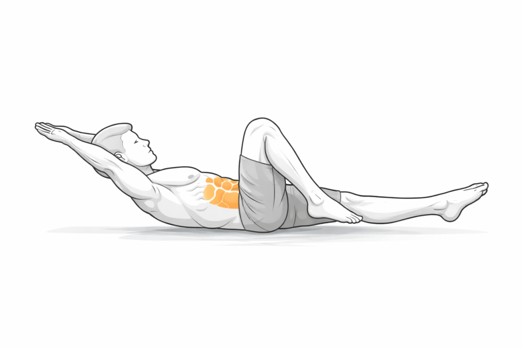 Single-leg-hollow-hold-one-leg-extended-core-engaged-lower-back-flat