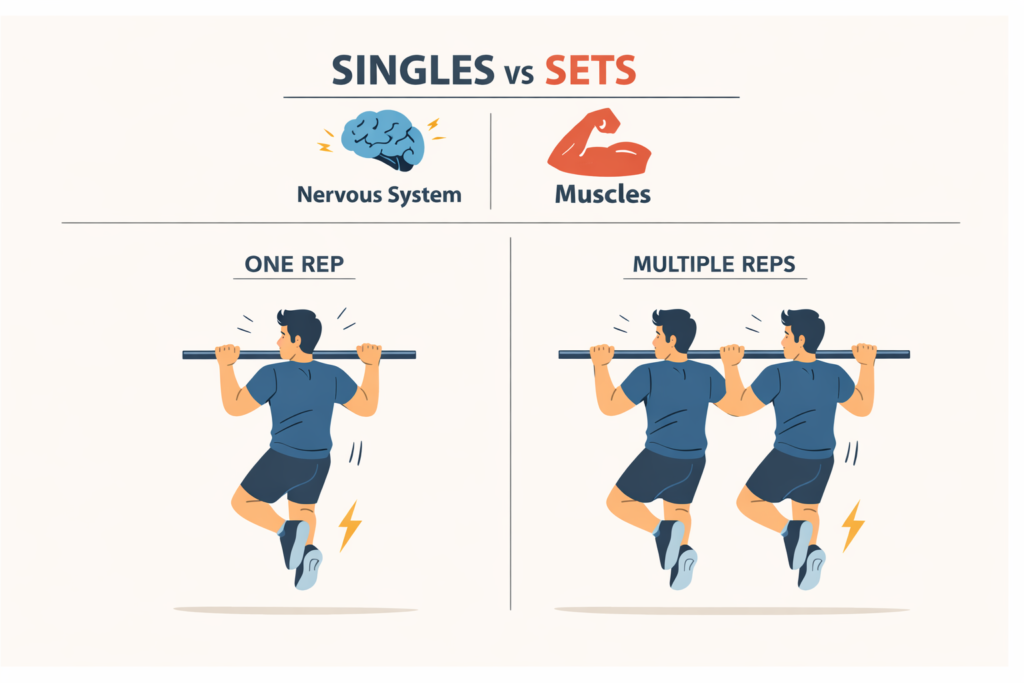Pull-ups-single-rep-vs-multiple-reps-flat-editorial-horizontal-clean