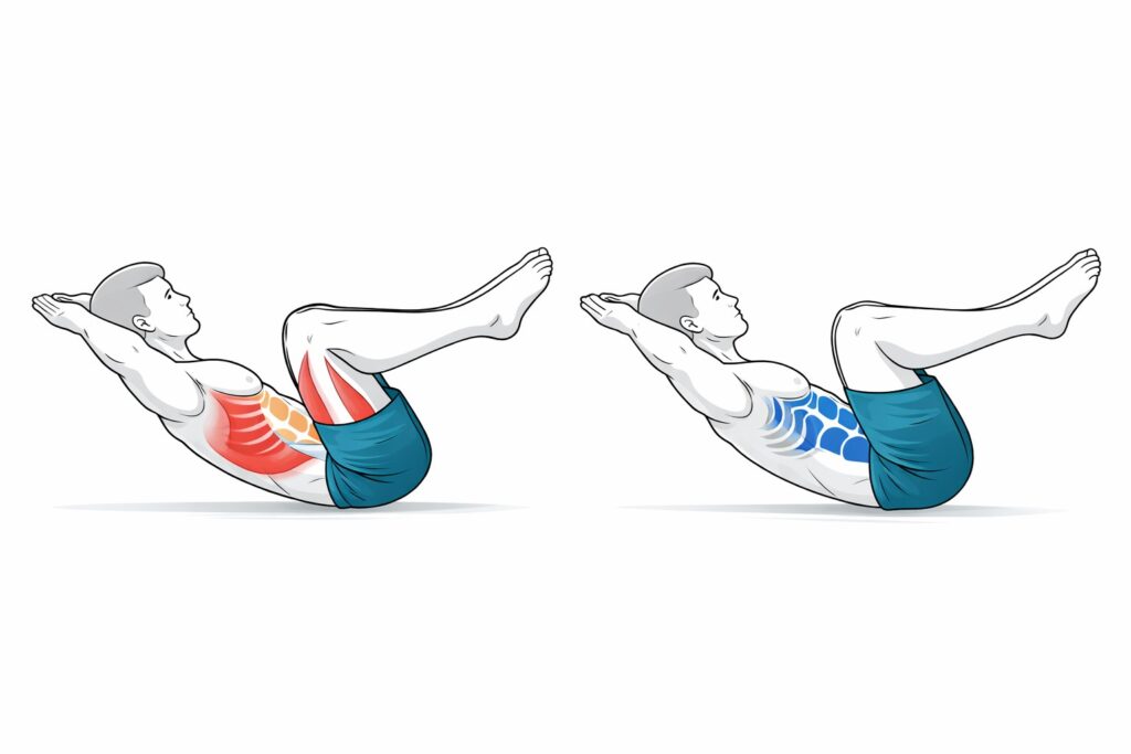 Hollow-hold-hip-flexors-overactive-compared-to-abs-engaged-bent-knees-position