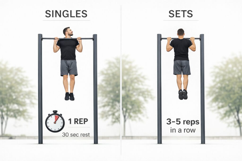 Pullup-singles-vs-volume-sets-bar-training-difference