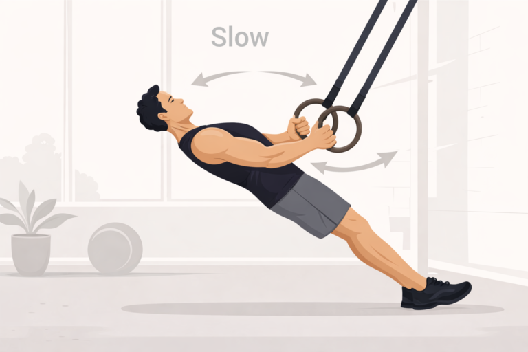 Slow-ring-row-rings-close-to-chest-slow-tempo