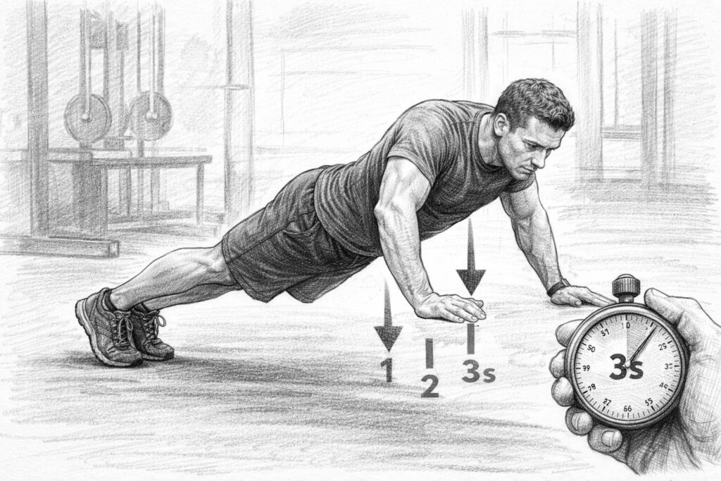 Tempo-push-ups-slow-eccentric-bodyweight-chest-exercise