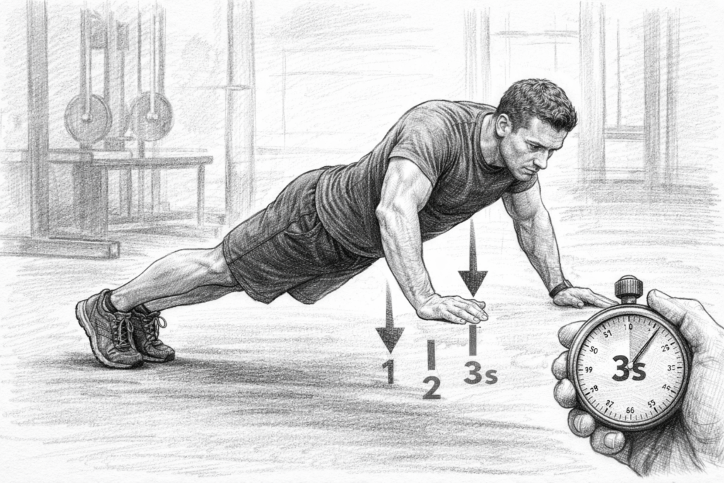 Tempo-push-ups-slow-eccentric-bodyweight-chest-exercise