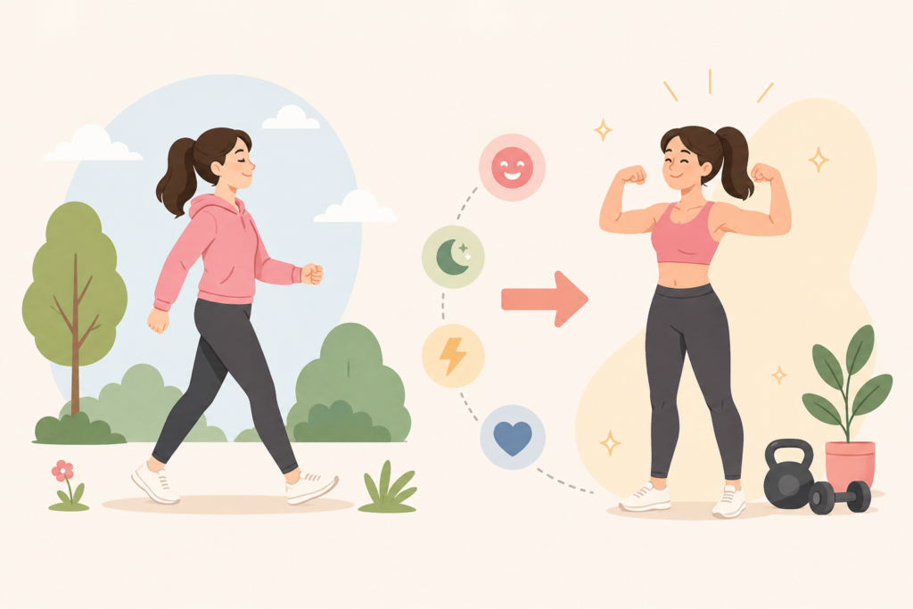 Walking-outdoors-next-to-fitness-progress