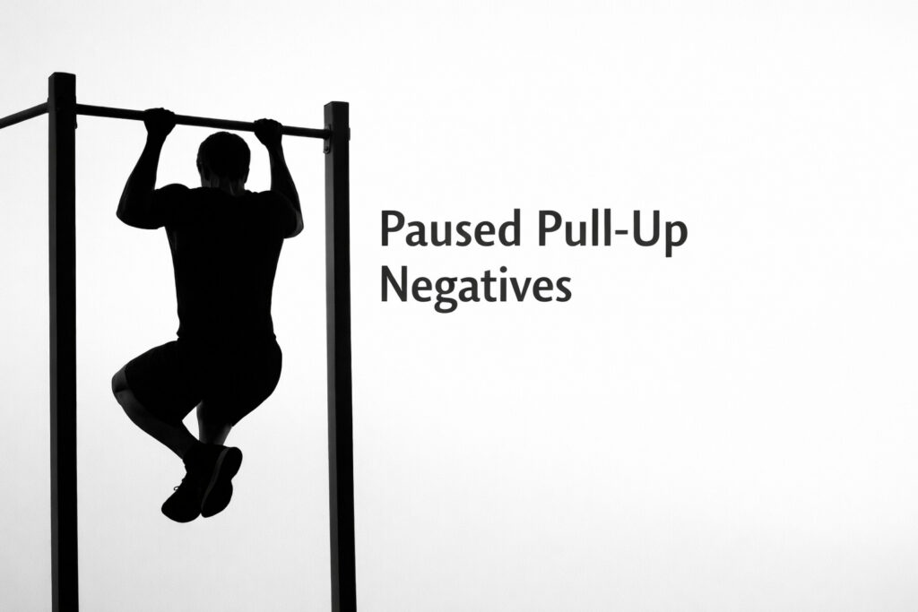 Paused-pull-up-negatives-mid-hold-silhouette-training-control