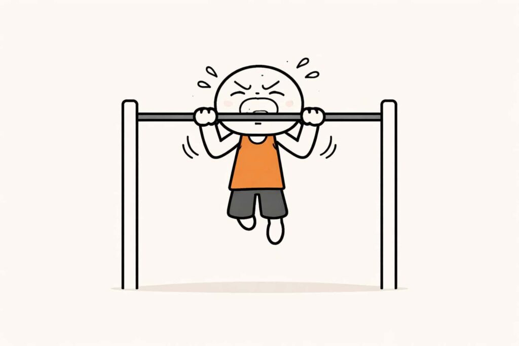 Stick-figure-struggling-to-complete-a-pull-up-on-a-bar
