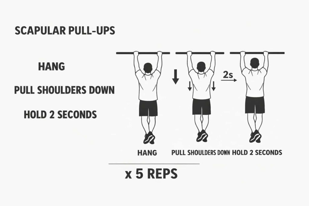 Scapular-pull-ups-hang-position-shoulders-down-hold-two-seconds-sequence