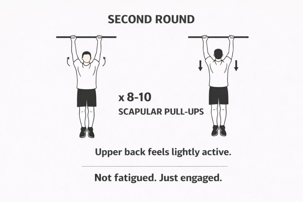 Second-round-scapular-pull-ups-eight-to-ten-reps