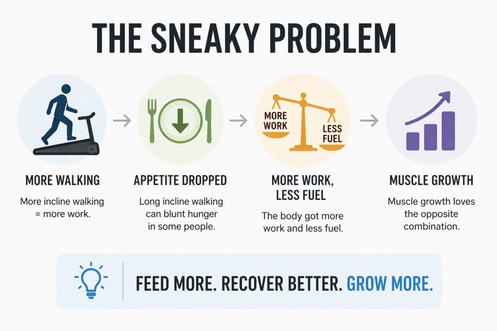 Incline-walking-appetite-dropped-more-work-less-fuel-muscle-growth