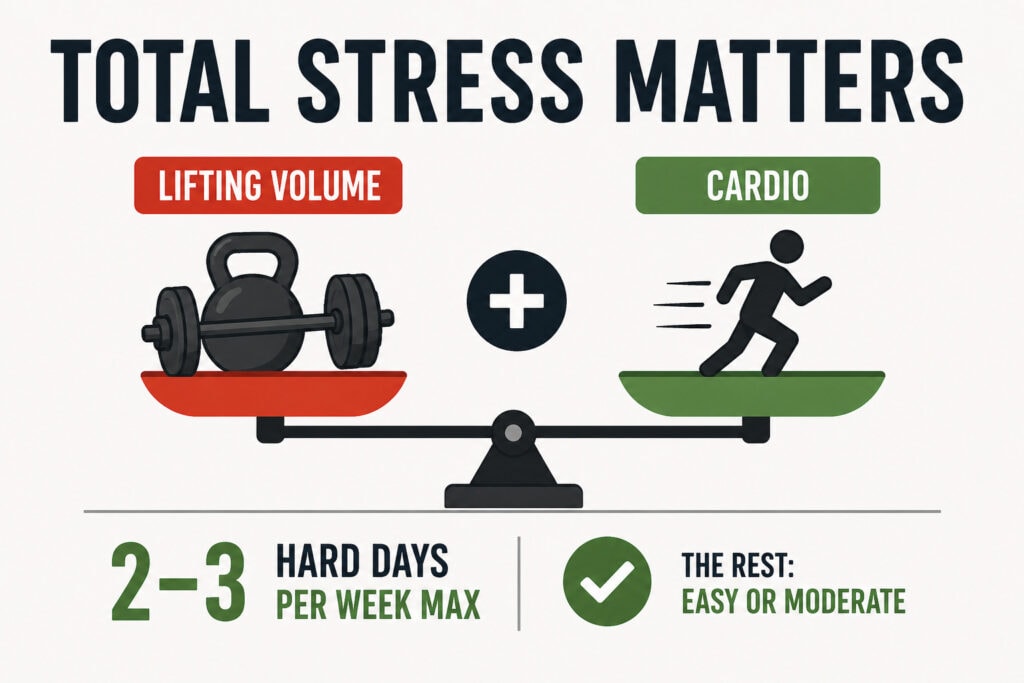 Total-stress-balance-lifting-volume-cardio-hard-days-per-week-recovery-balance