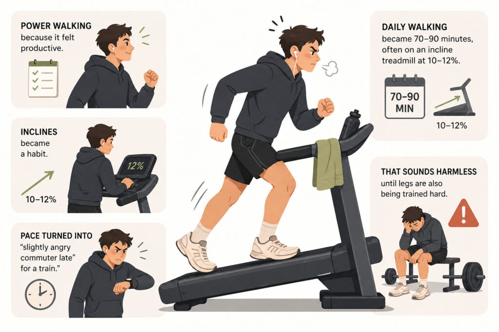 Fast-incline-treadmill-walking-with-fatigued-legs-after-hard-leg-training