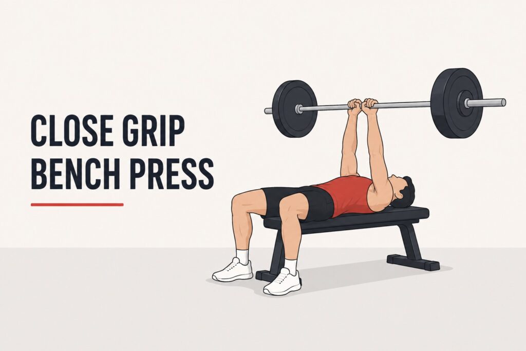 Close-Grip-Bench-Press-For-Weak-Triceps