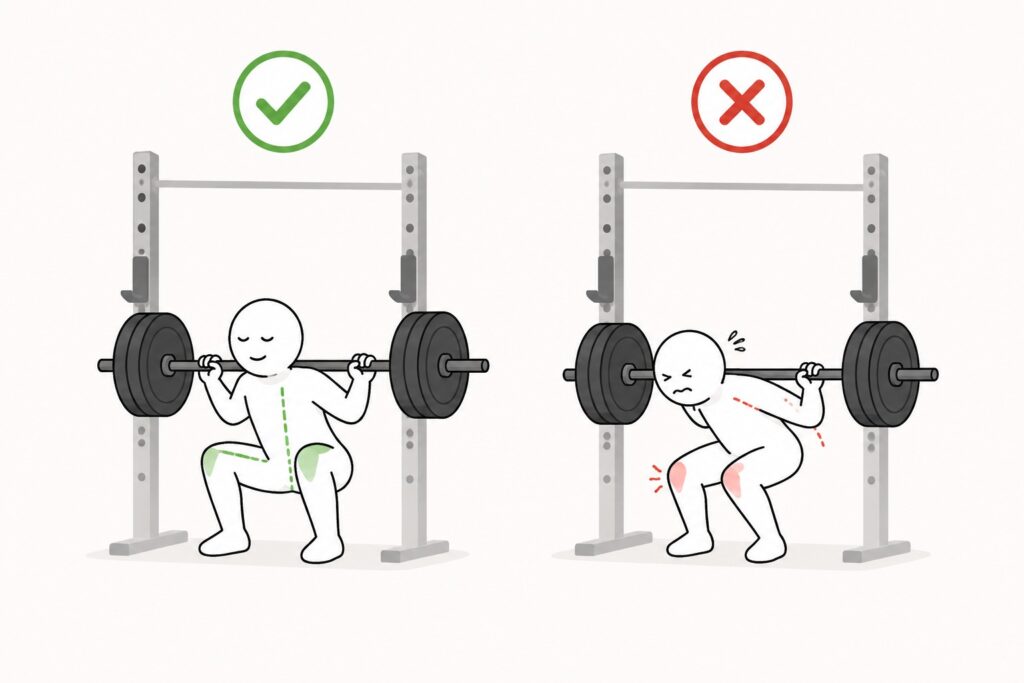 Clean-squat-vs-fatigued-squat-form