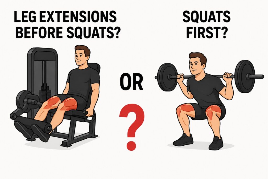 Leg-Extensions-Before-Squats-Or-Squats-First