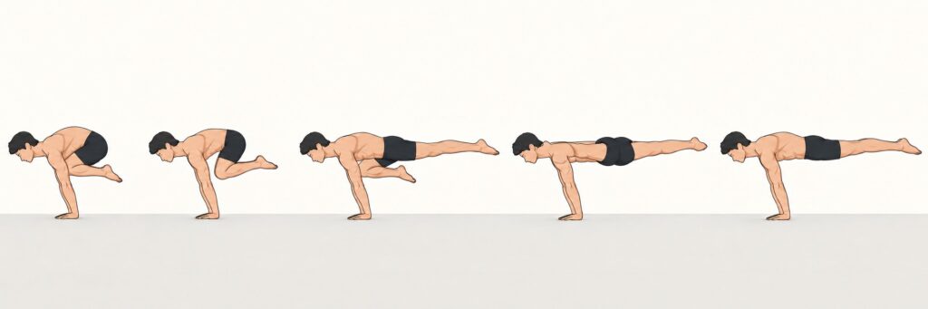 Tuck-Advanced-Tuck-One-Leg-Straddle-And-Full-Planche